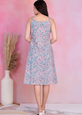 Handblock Strappy Dress