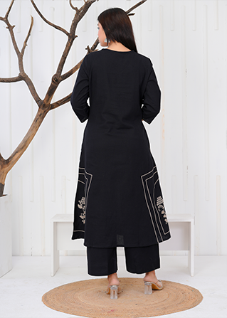 Black Threadwork Coordset