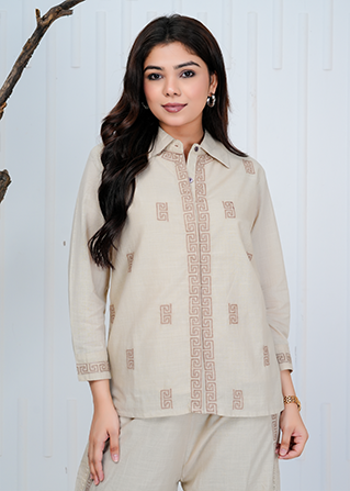 Beige Bloom Coordset