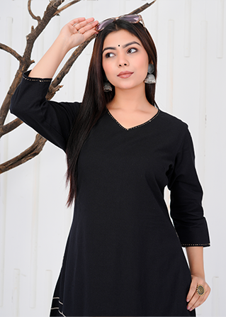 Black Threadwork Coordset