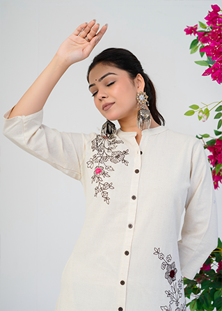 Embroidered Bloom Coordset