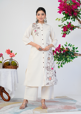 Embroidered Bloom Coordset