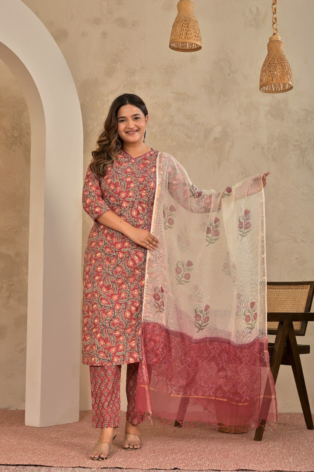 Red Anarkali Suit