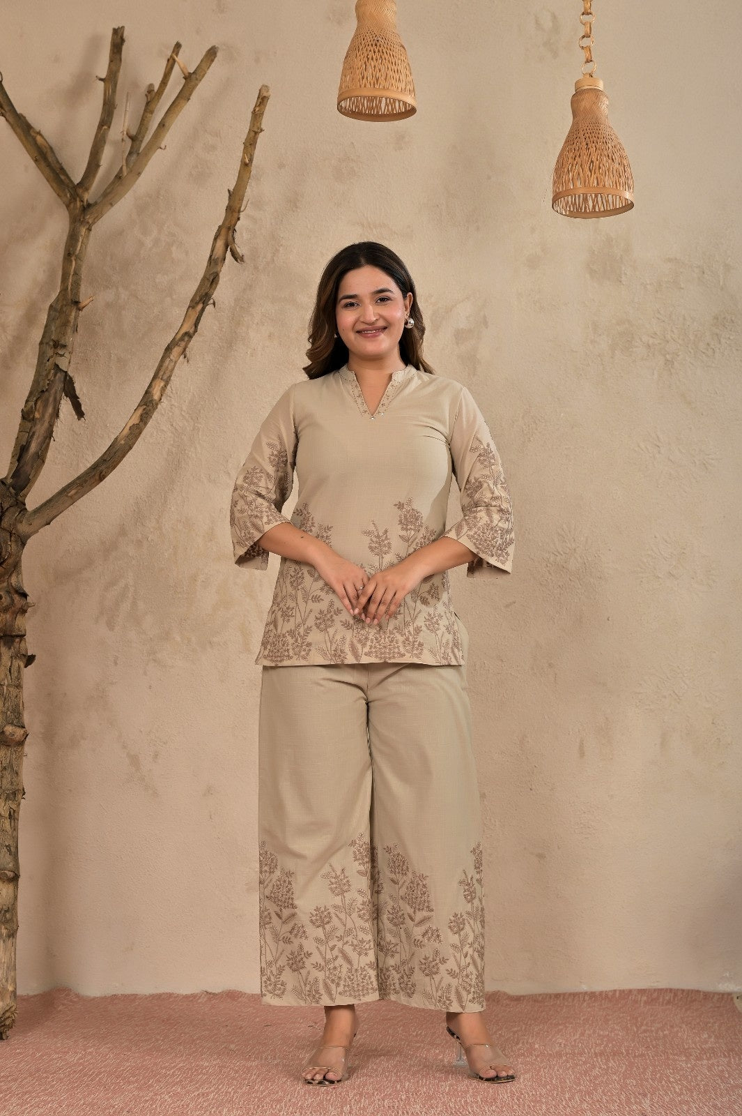 Beige Monotone Coordset