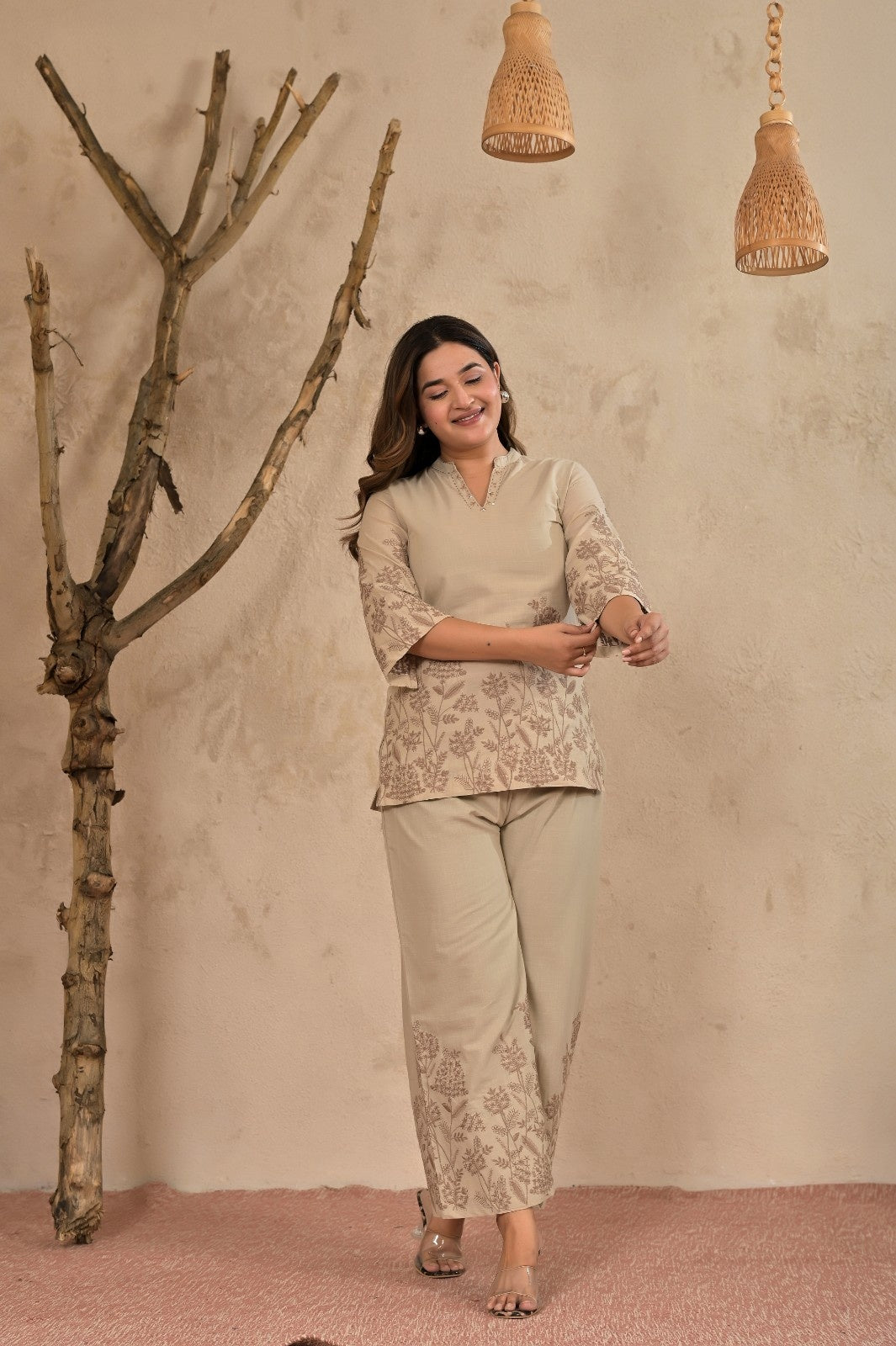 Beige Monotone Coordset