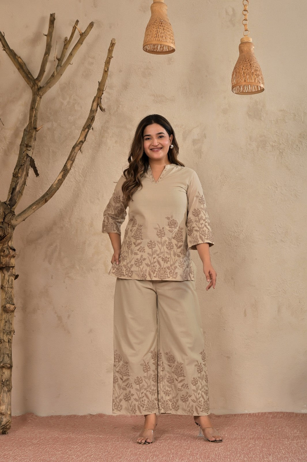 Beige Monotone Coordset