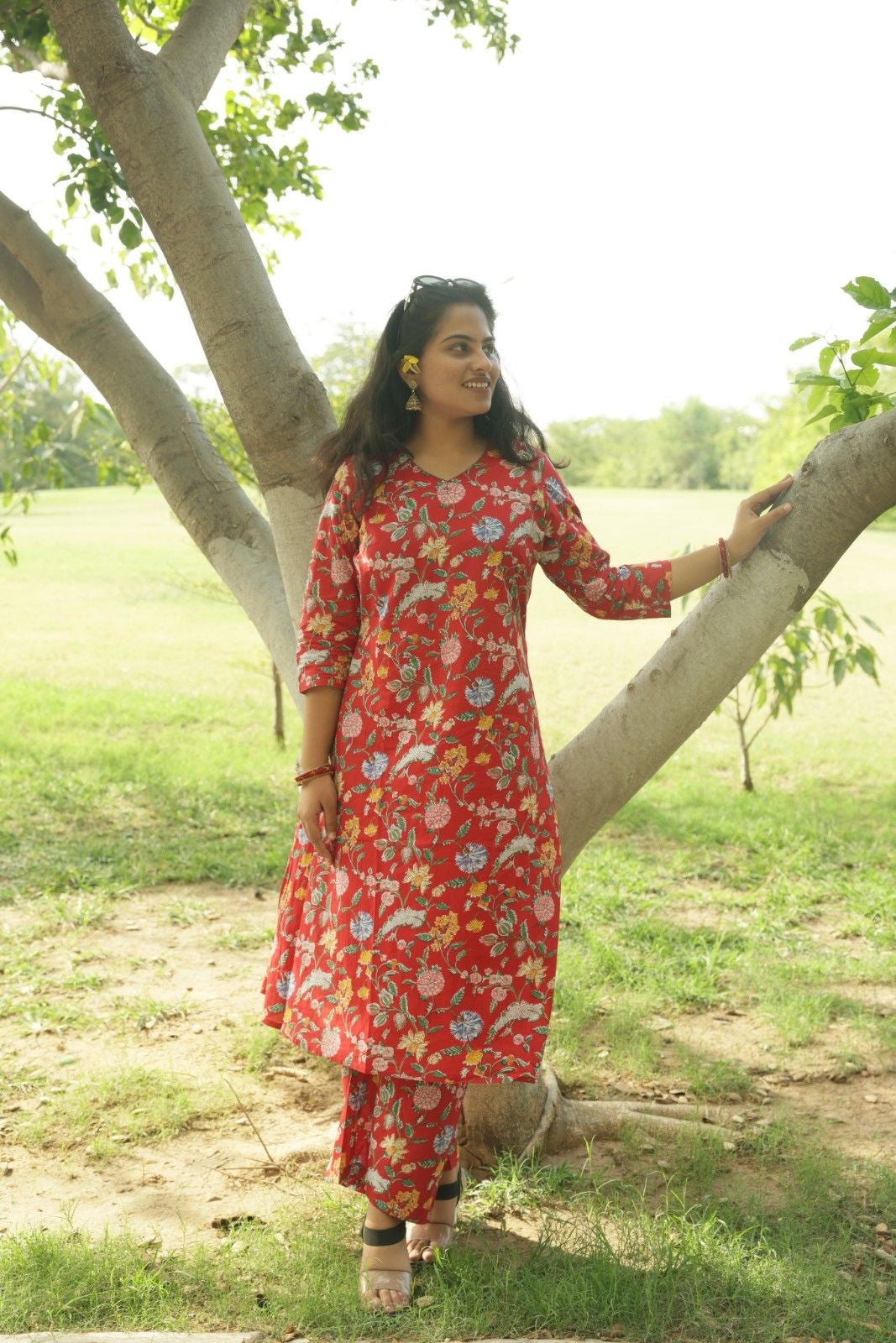 Red Floral Coordset