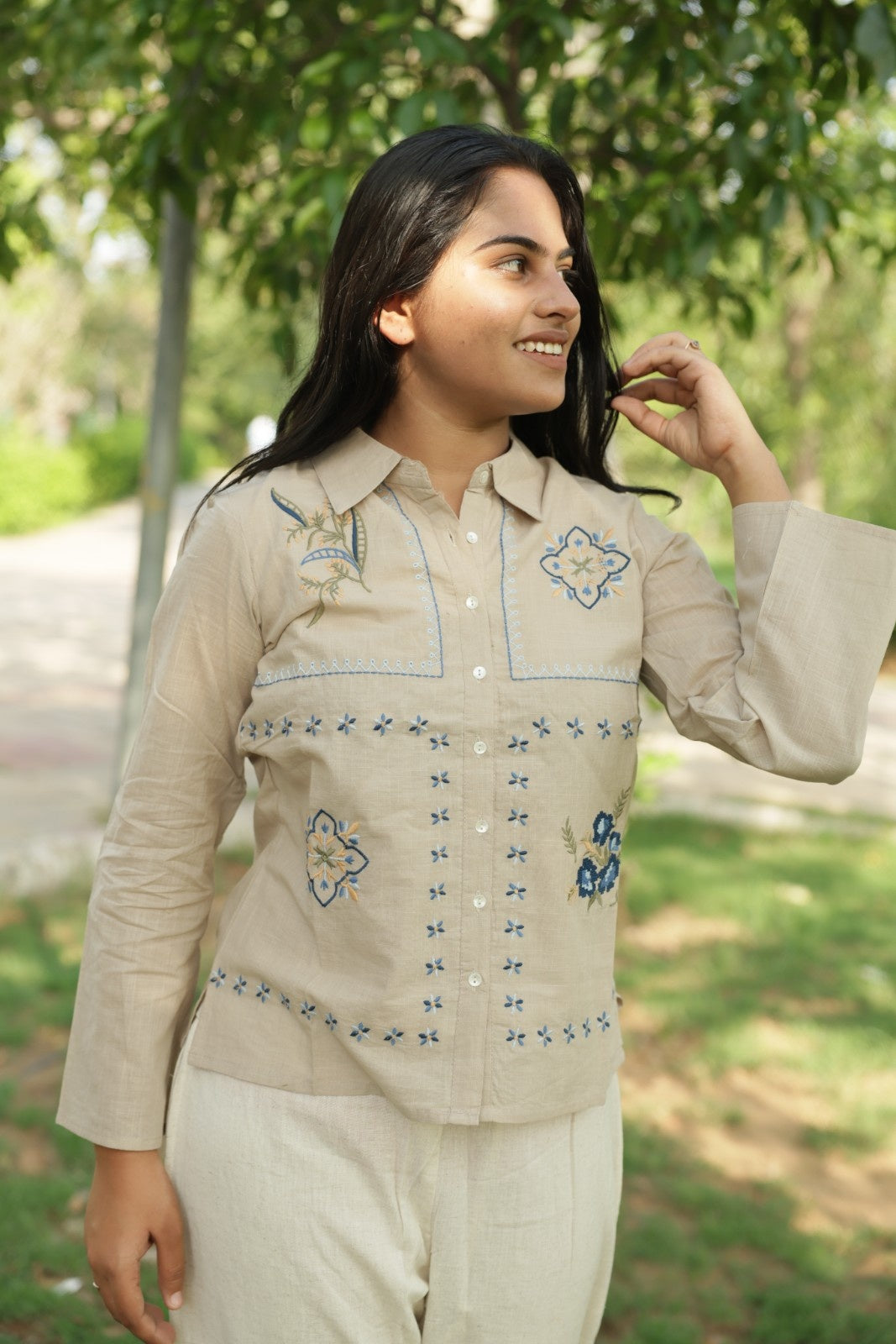 Beige Sage Top
