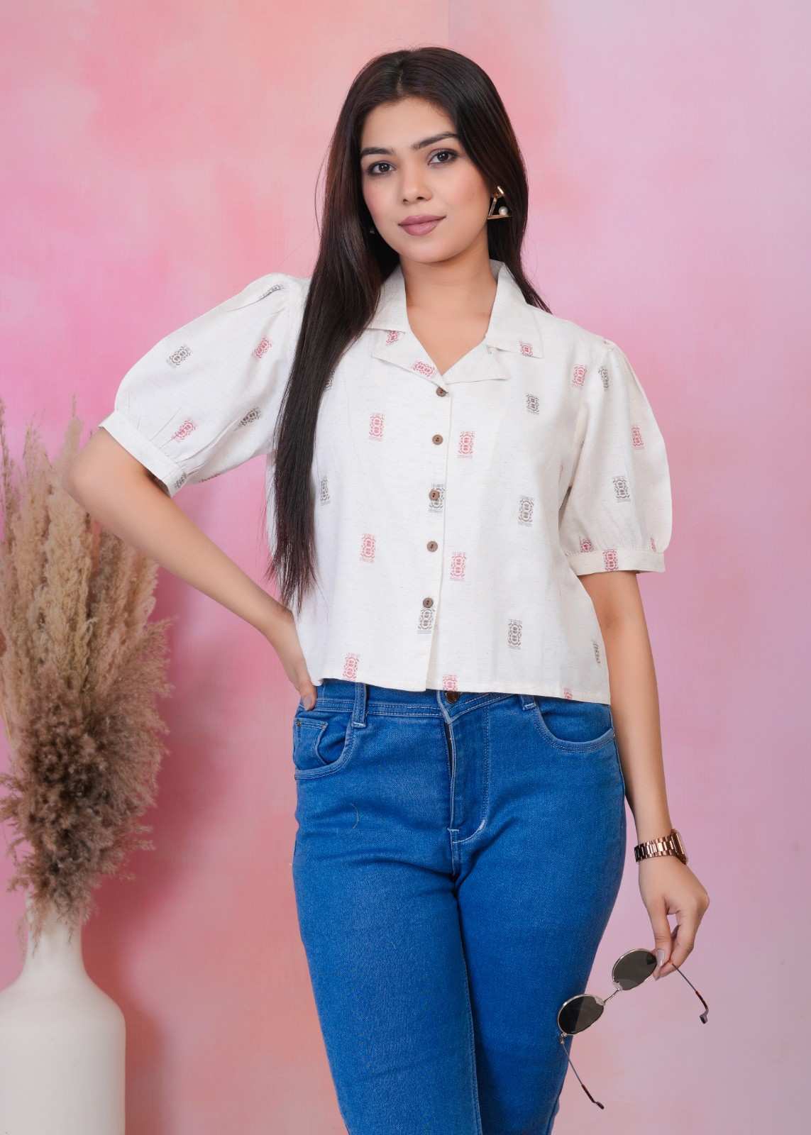 White Canvas Crop-Top