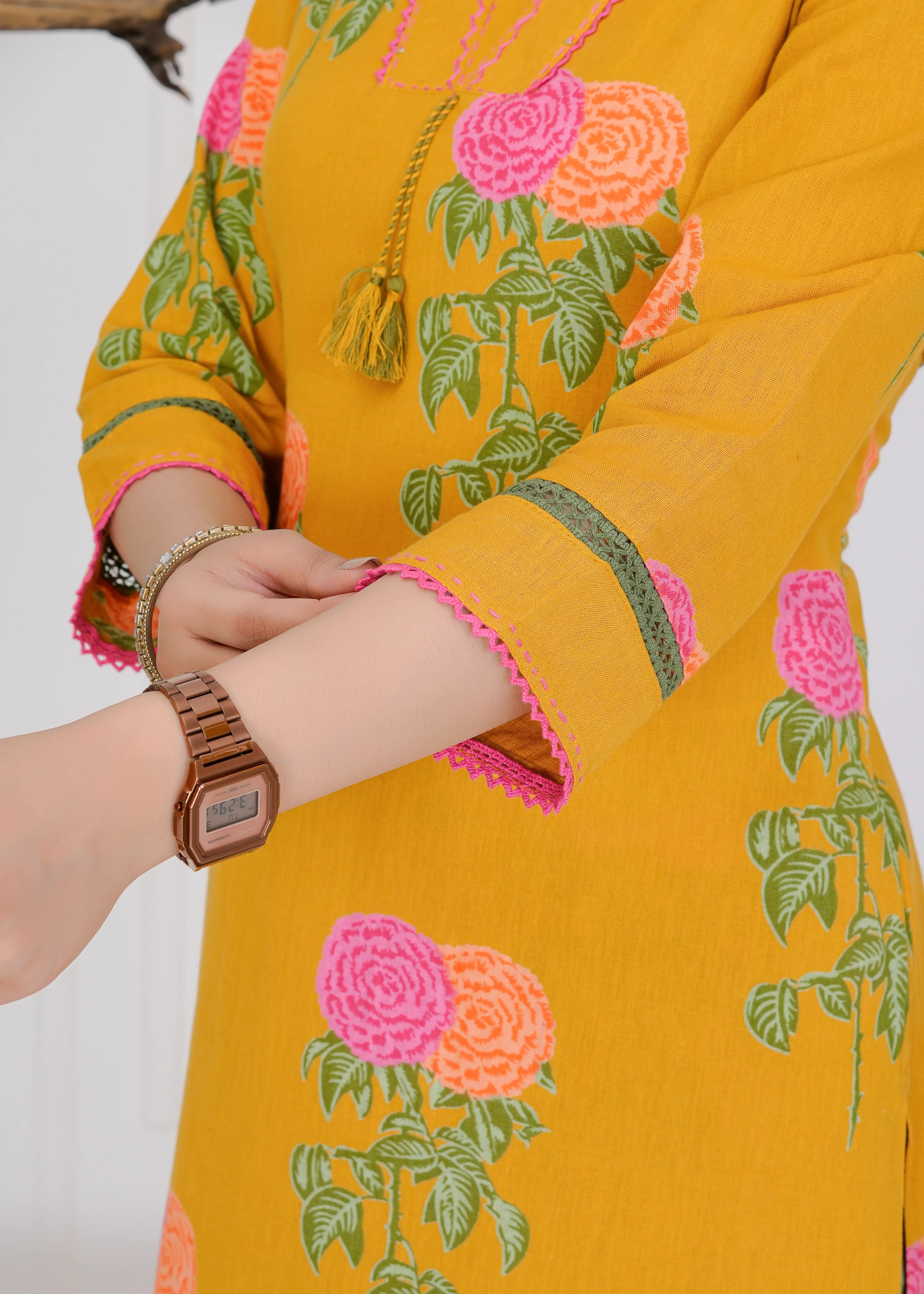 Mustard 2 Tone Suit Set