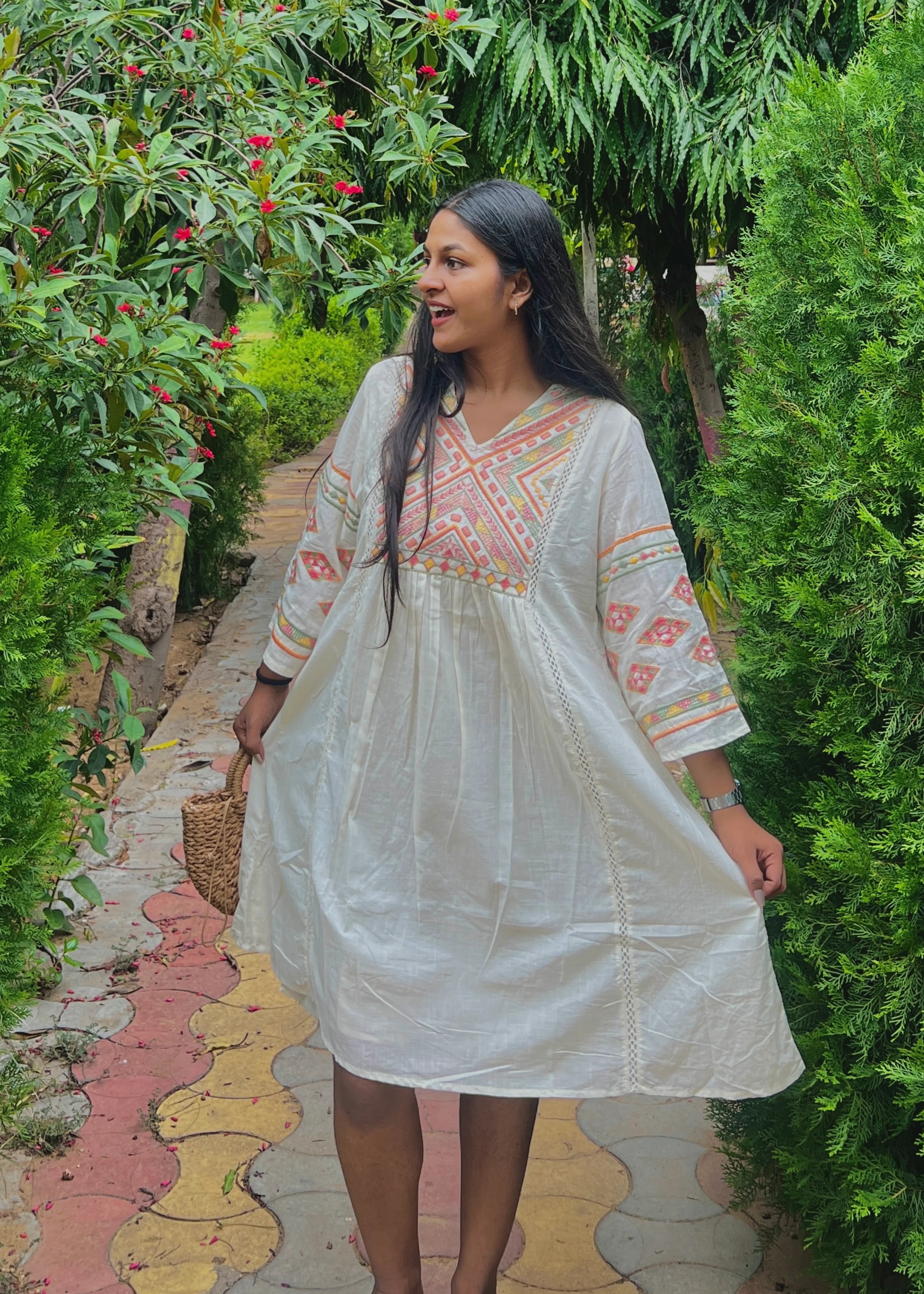 Mal Embroidery Dress