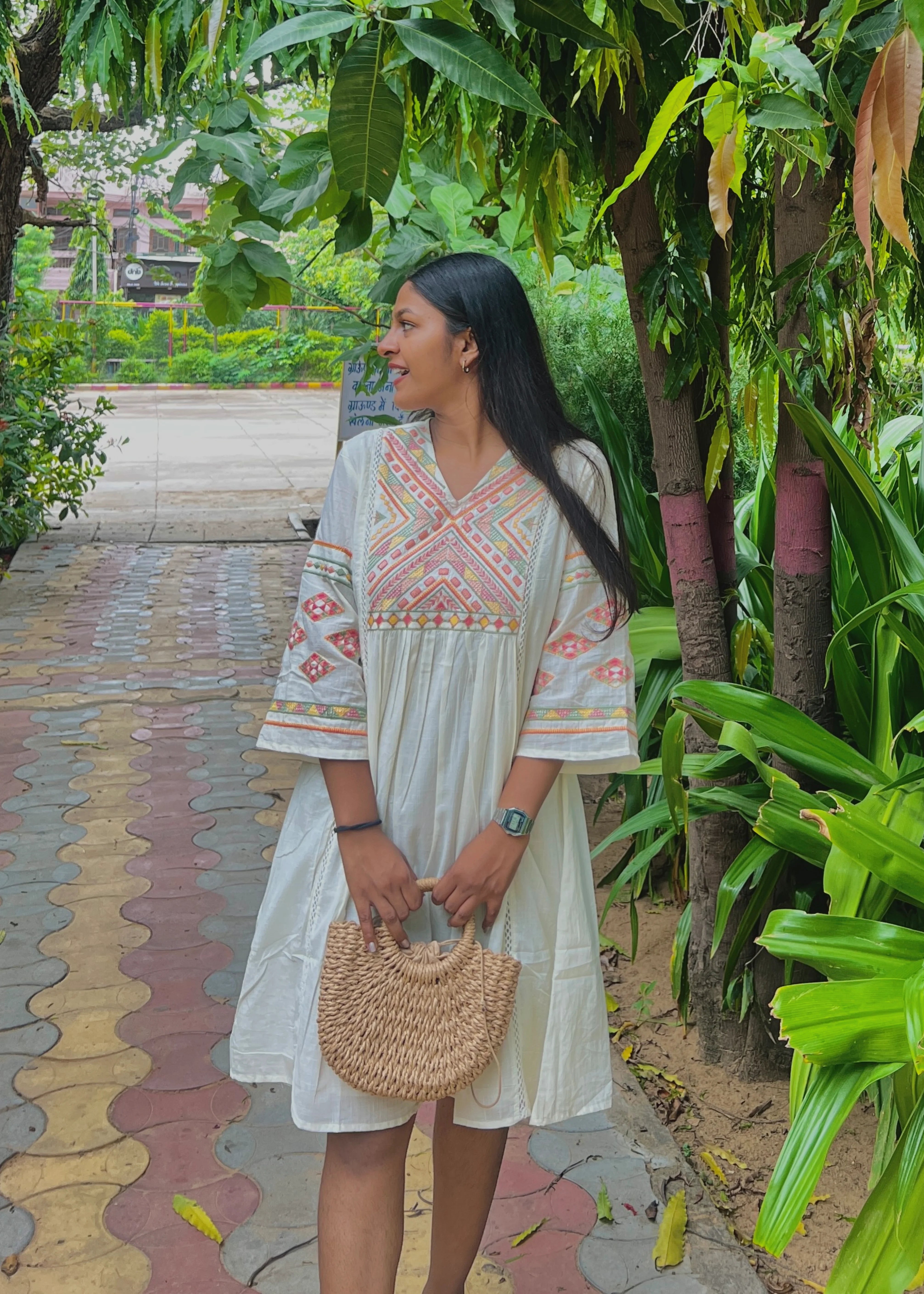 Mal Embroidery Dress