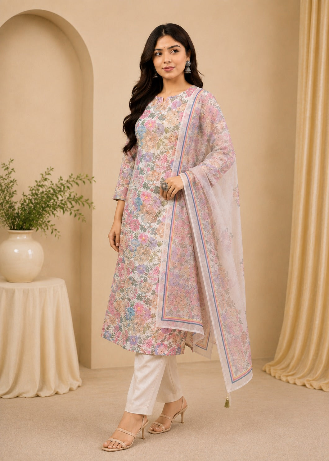 Floral Sifli Suit Set
