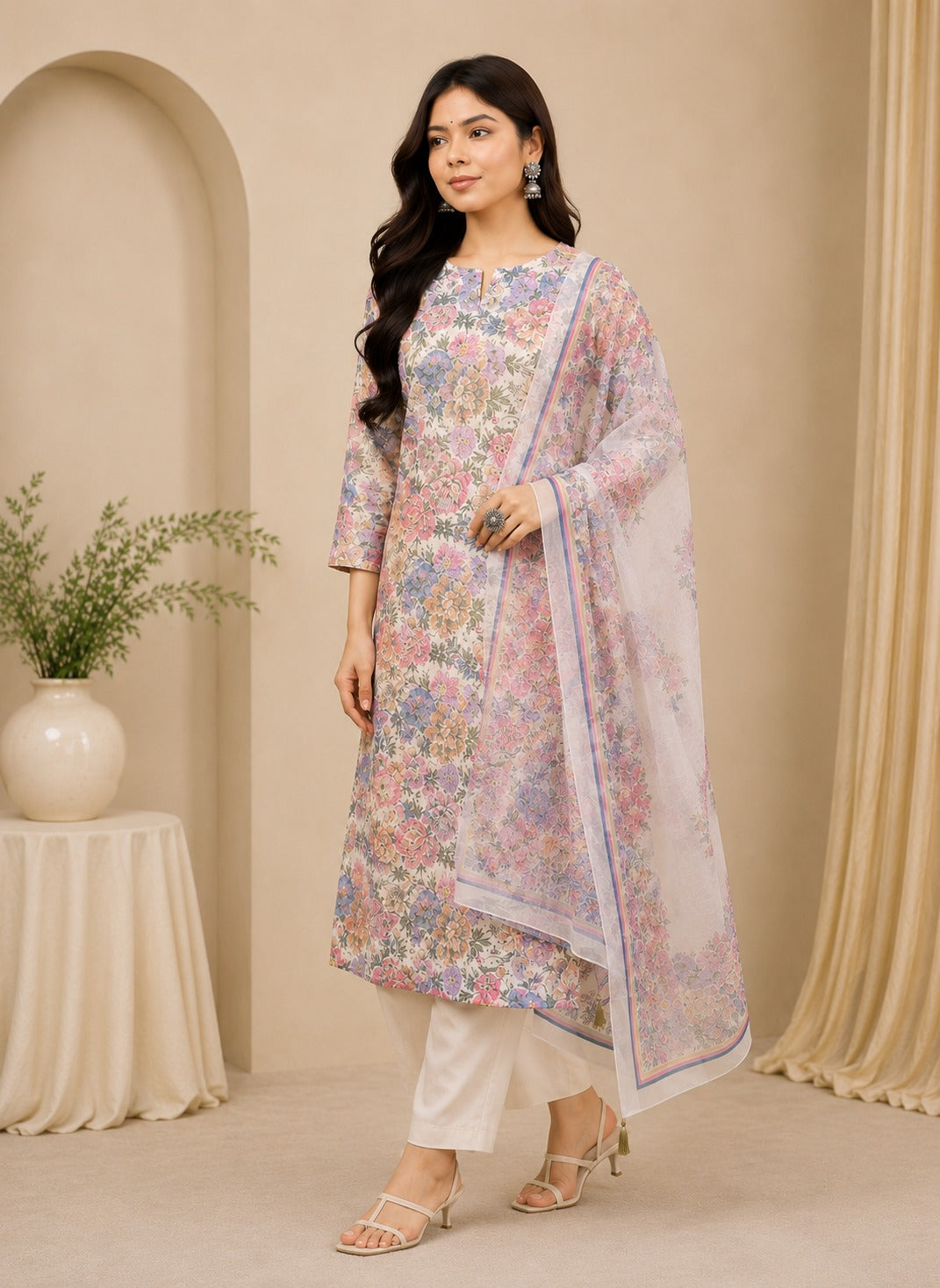 Floral Sifli Suit Set