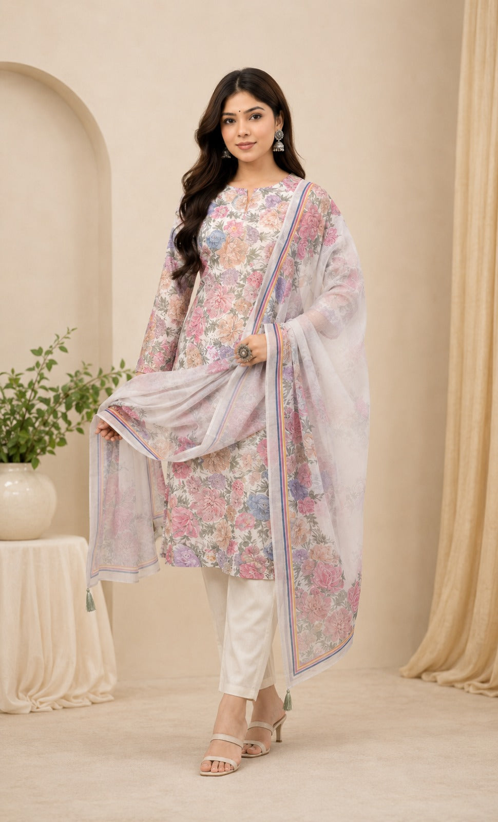 Floral Sifli Suit Set