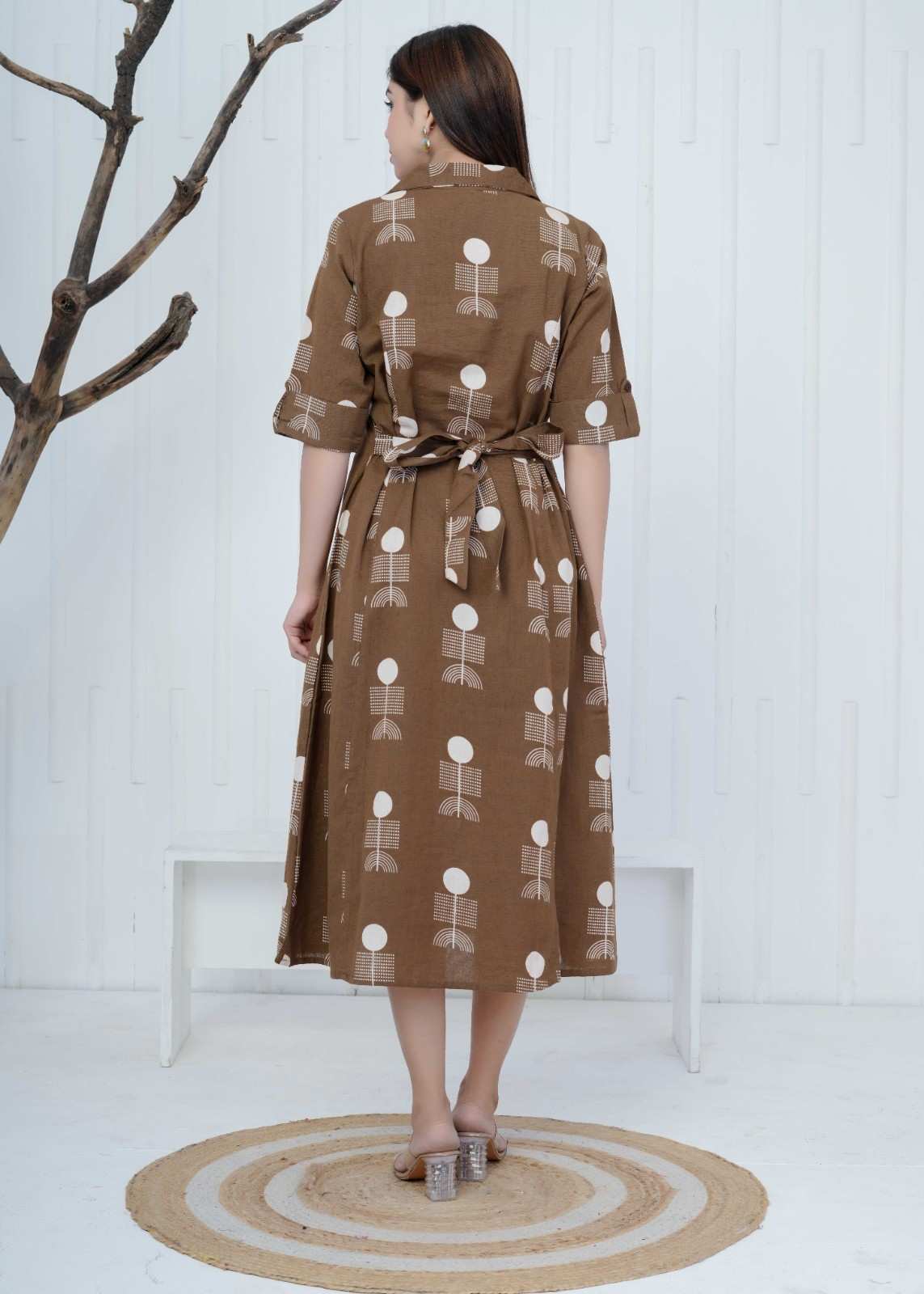 Cocoa Geometry Dress