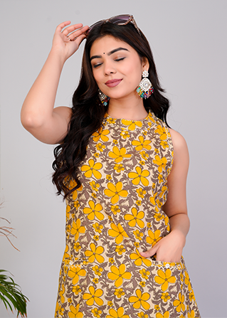 Yellow In-cut Coordset