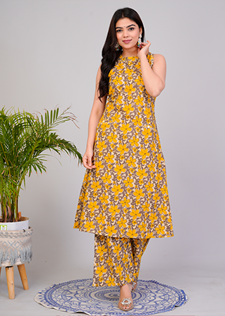 Yellow In-cut Coordset