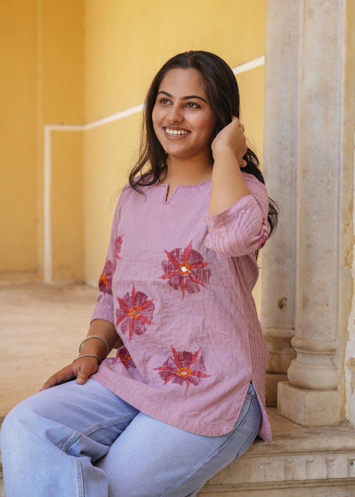 Lavendar Floral Top