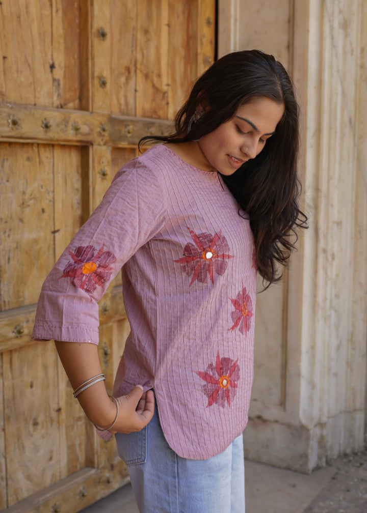 Lavendar Floral Top