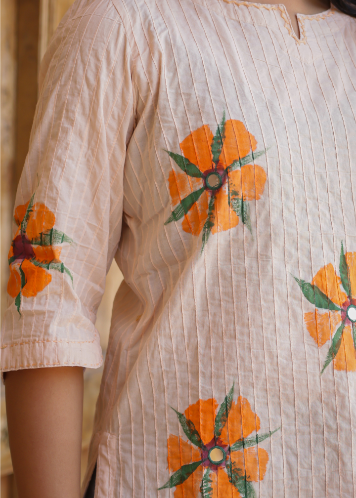 Just Orange Floral Top