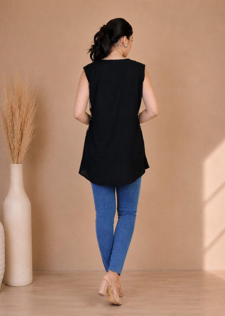 Ajrak Pocket Top
