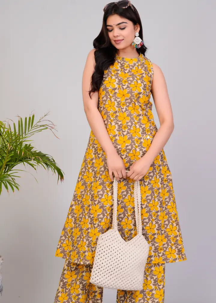 Yellow In-cut Coordset