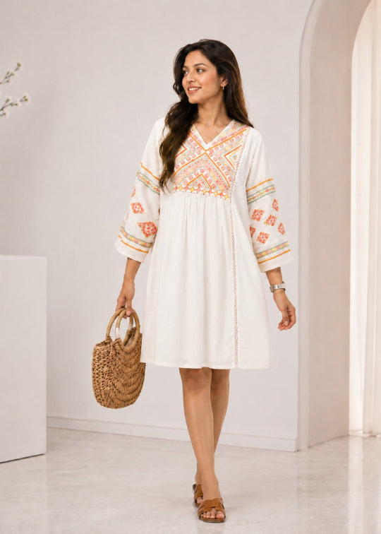 Mal Embroidery Dress