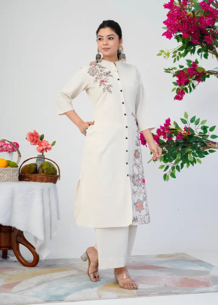 Embroidered Bloom Coordset