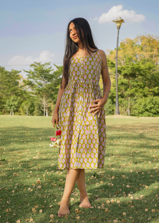 Handblock Summer Dress